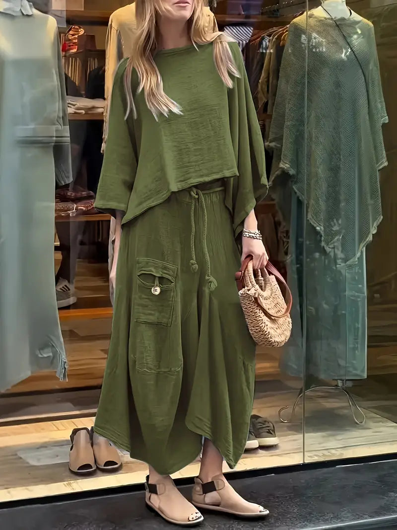 Phonsen - Premium Top And Skirt Set