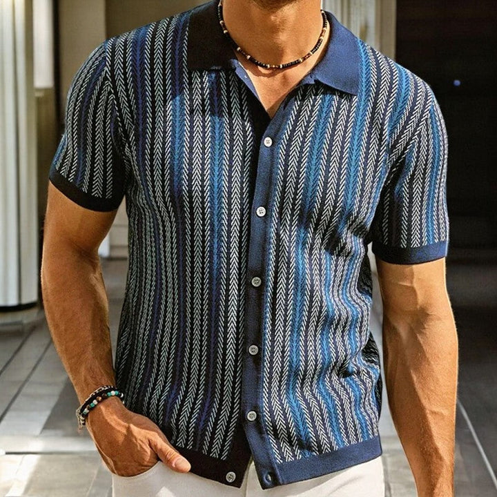 Stark - Elegant Short Sleeve Shirt With Button