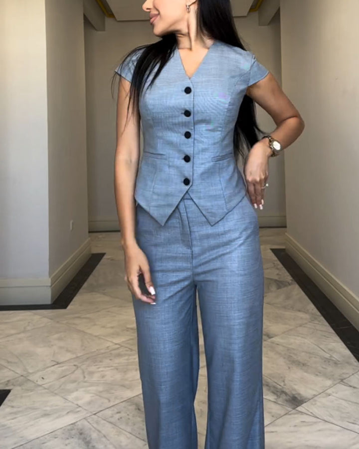 Nizhoni - Linen Blouse and Pants Set