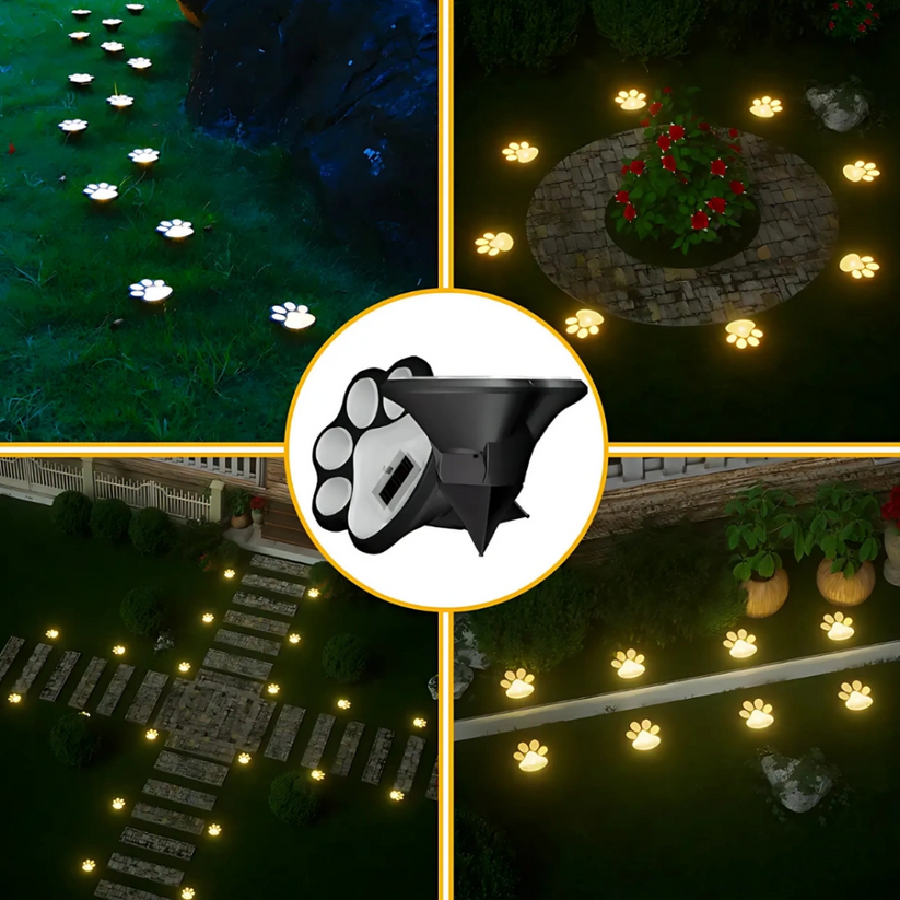 PawGlow - Outdoor LED Solar Garden Paw Lights