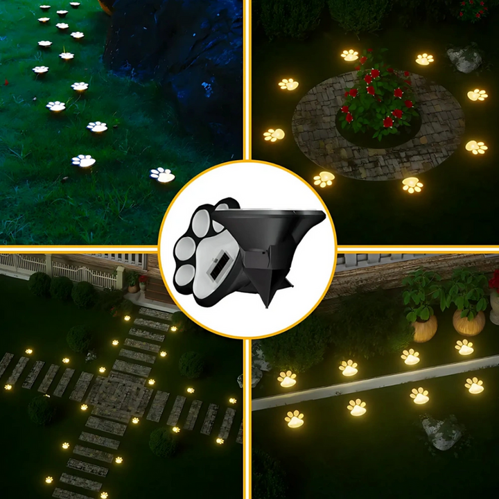 PawGlow - Outdoor LED Solar Garden Paw Lights