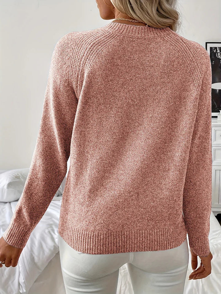 Pascuala - Elegant Knitted Sweater With Pearl