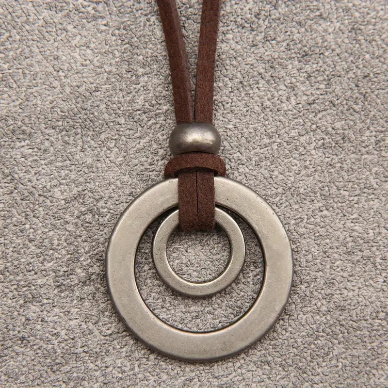 UnityRings - Double Circle Pendant Unisex Necklace