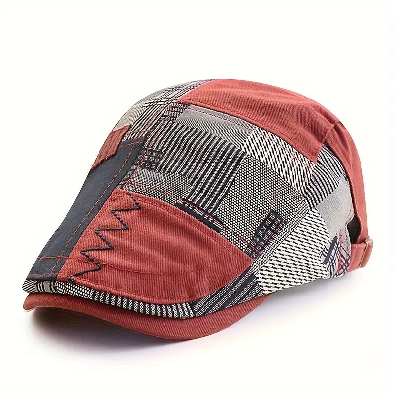 Lebron - Vintage Patchwork Newsboy Cap