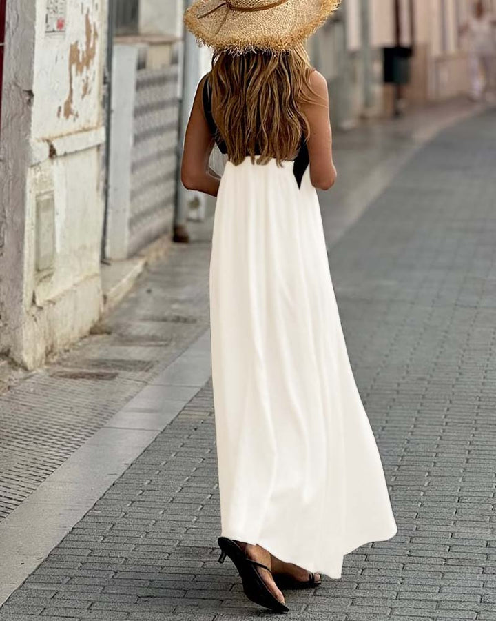 Giana - Elegant Backless Dress With Crossover Neck