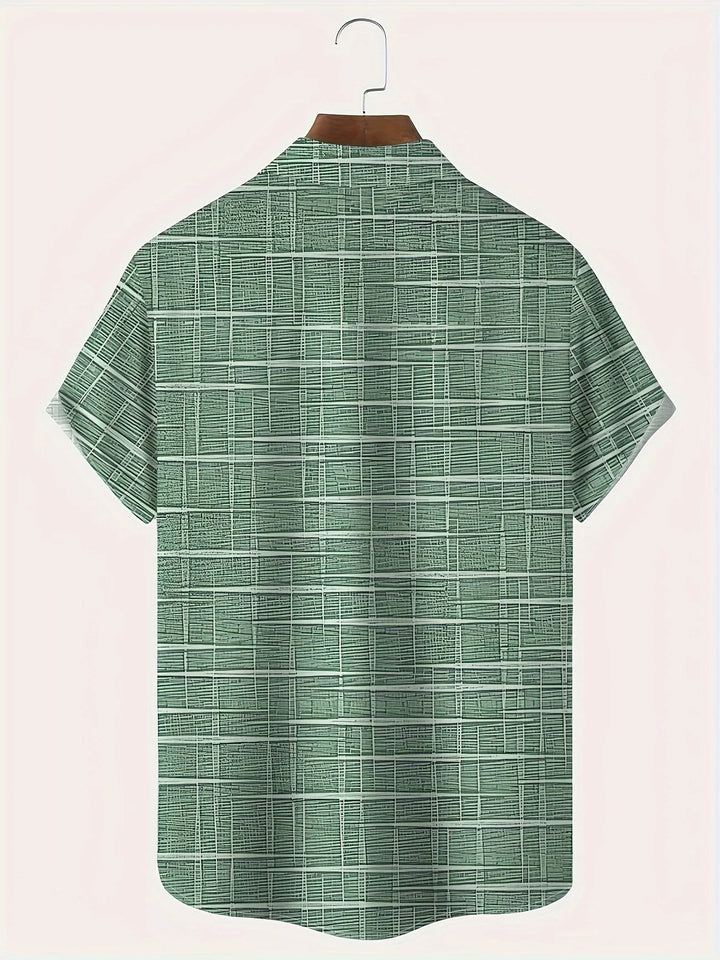 Haroyan - Stylish Plaid Stripe Pattern Shirt