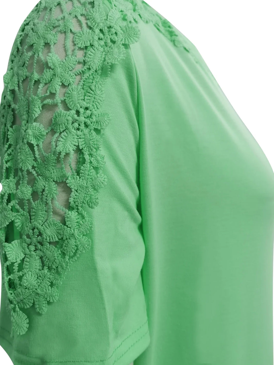 Ancuta - Elegant Summer Short Sleeve T Shirt With Lace