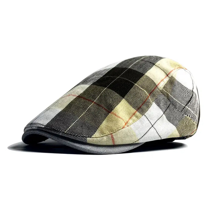Velimir - Stylish Plaid Beret Cap