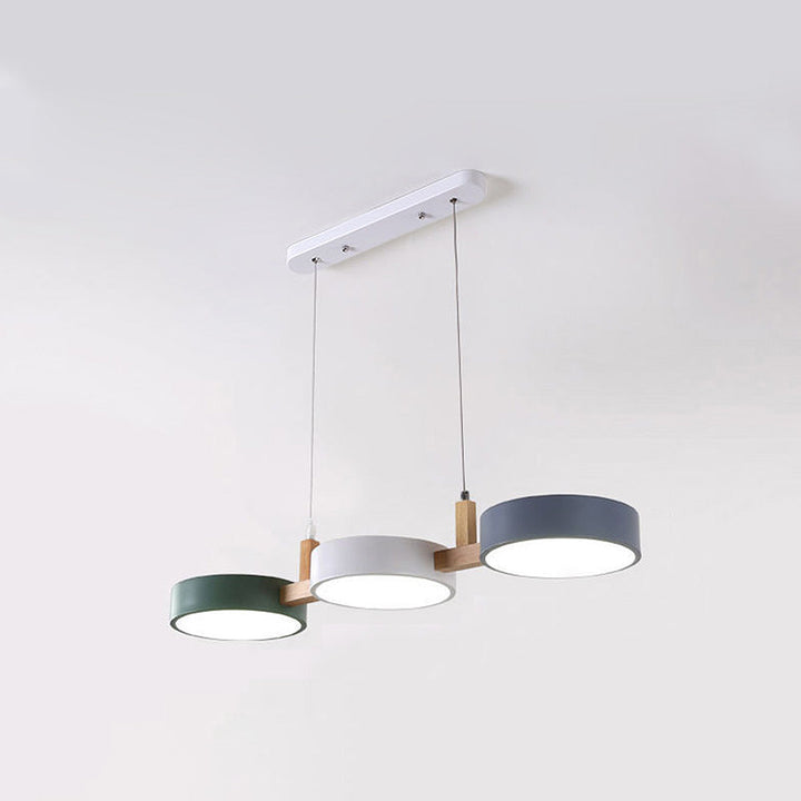 Lumévo - Cylinder Pendant Lamp Scandinavian Metal And Wood Design