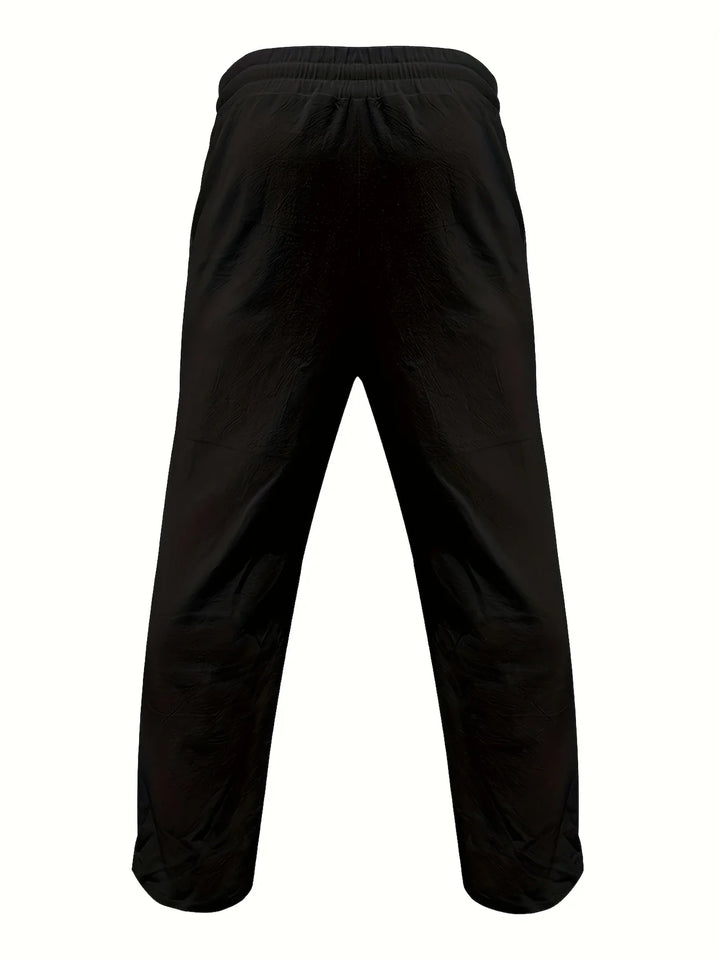 Beslan - Elegant Straight Leg Pants With Golden Buttons