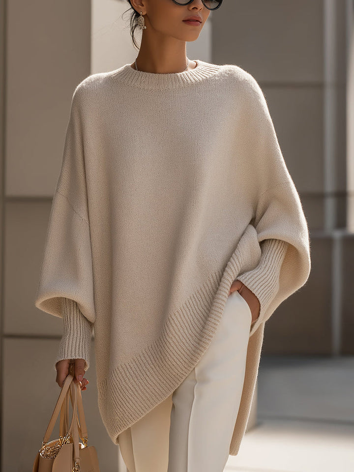 Kimia - Oversized Round Neck Knitted Sweater