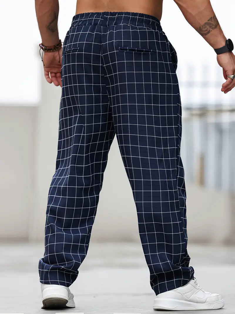 Rodolfo - Breathable Plaid Print Pant