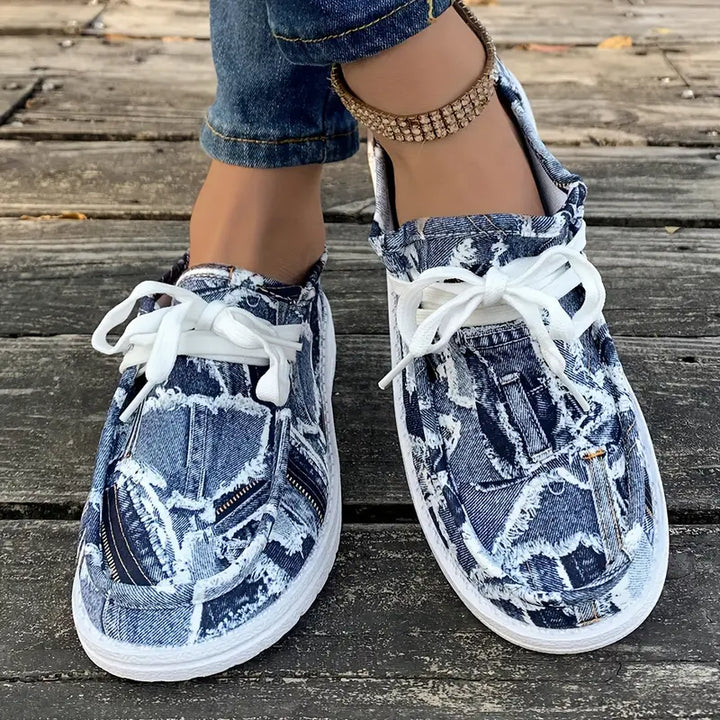 Ulanda - Non Slip Denim Print Sneaker