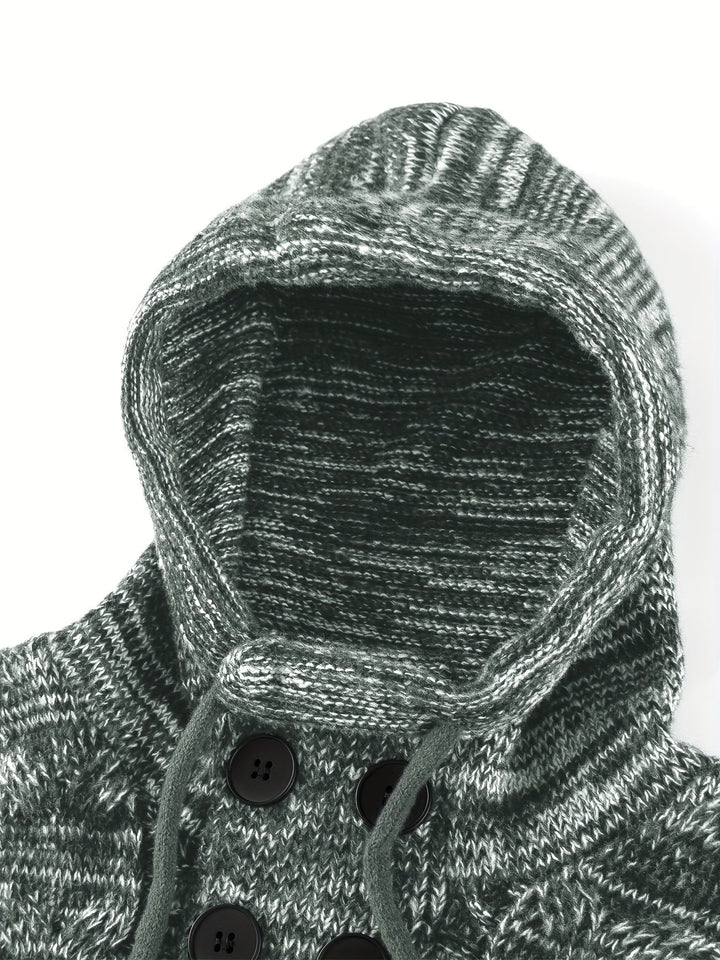 Damiaan - Casual Long Sleeve Knitted Hoodie