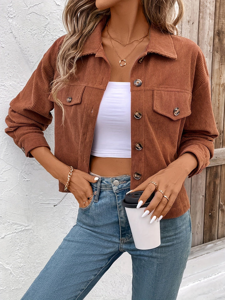 Nichola - Long Sleeve Jacket With Button Up