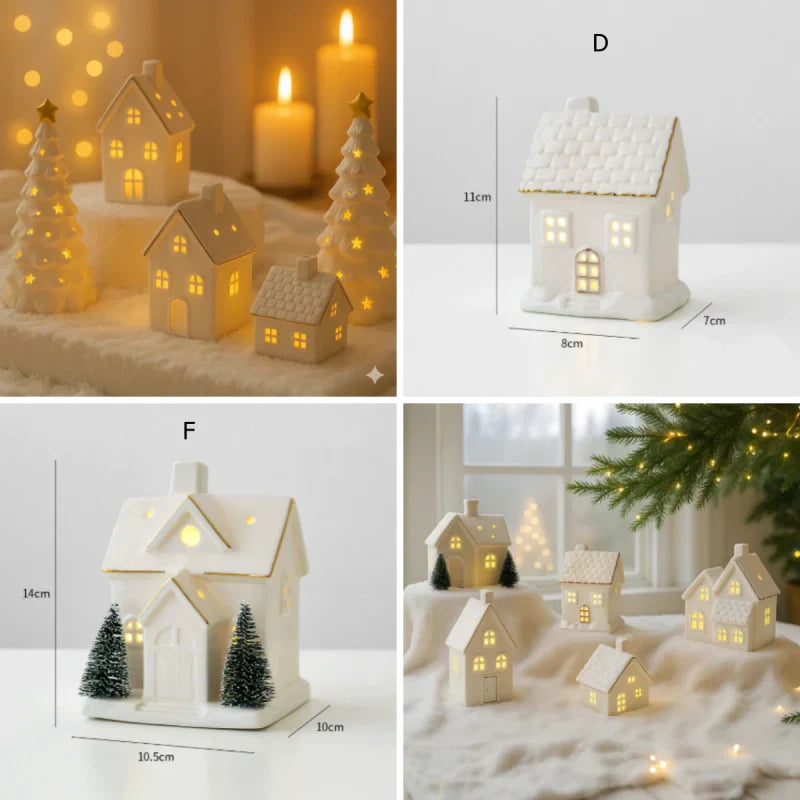 SnowLume - Ceramic Christmas Village LED Décor Set