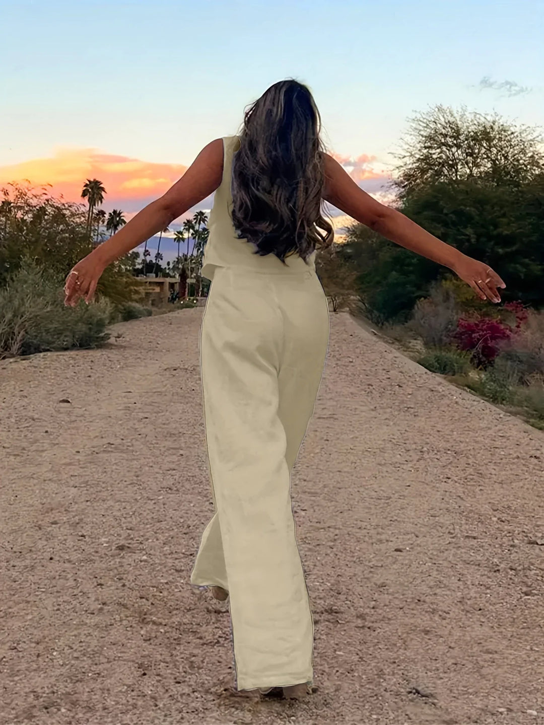 Jorja - Elegant Sleeveless Two Piece Outfit Set