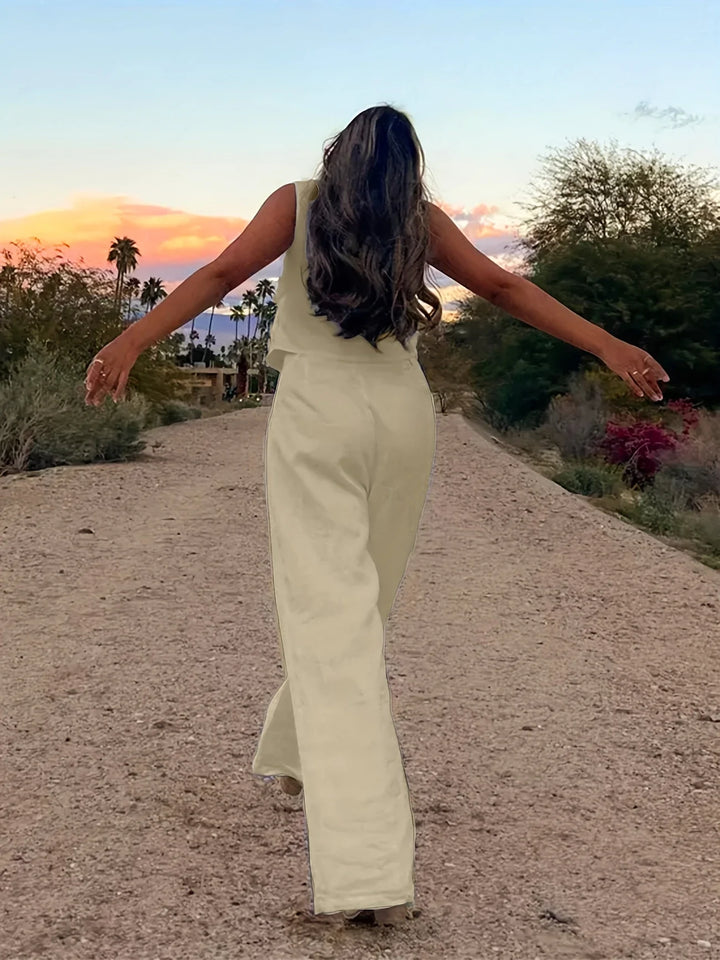 Jorja - Elegant Sleeveless Two Piece Outfit Set