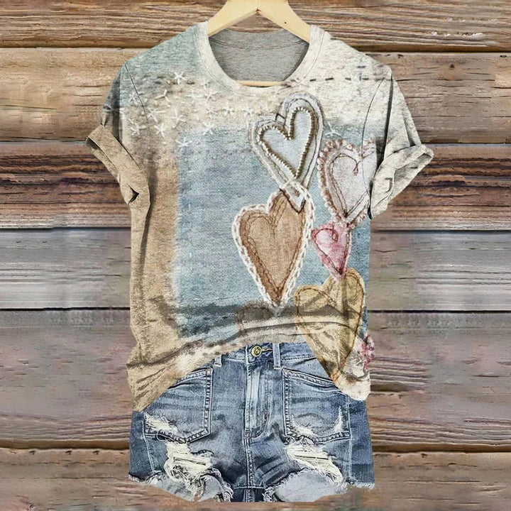 Otmar - Vintage T-Shirt With Heart Print