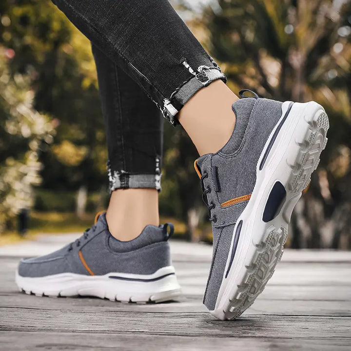 Keidean - Breathable Canvas Lace-Up Sneakers