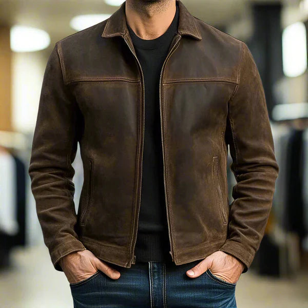 Mcmillan - Leather Jacket With Zipper