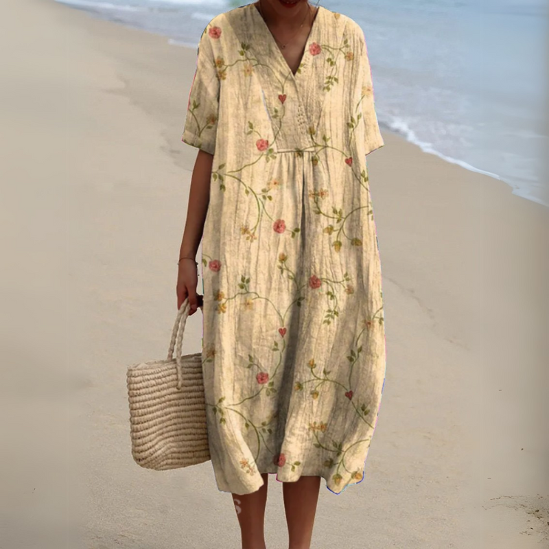 Lora - Colorful Floral Summer Dress