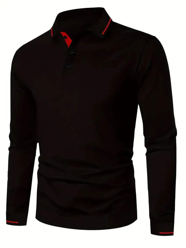 Karunaratne - Stylish Long Sleeve Polo Shirt