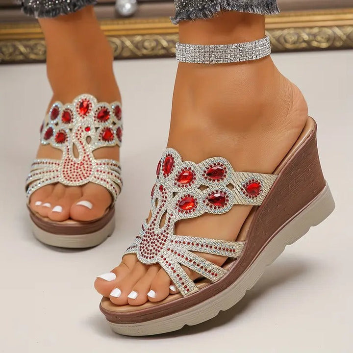 Lakeisha - Rhinestone Heeled Sandals