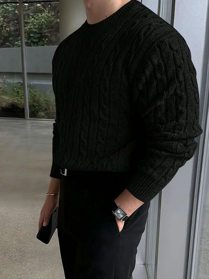 Mergim - Casual knitted Long Sleeve Sweater