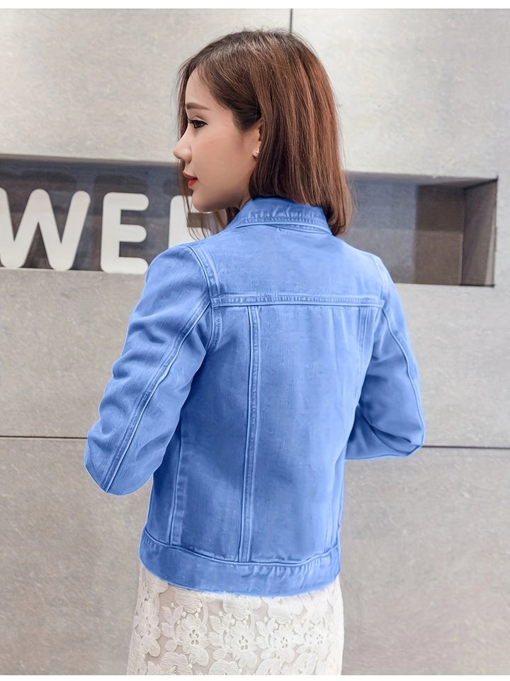 Rosalyn - Boho Style Short Sleeve Denim Jacket