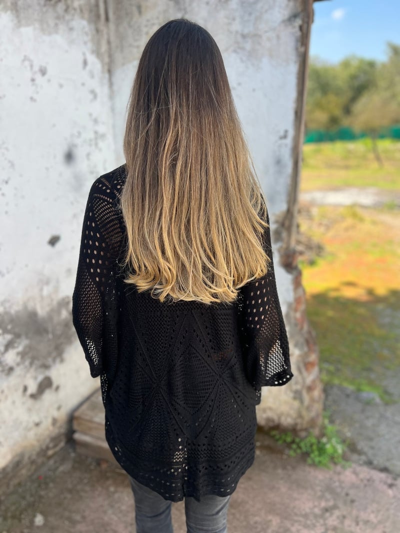 Veronique - Hollow Half Sleeve Cardigan