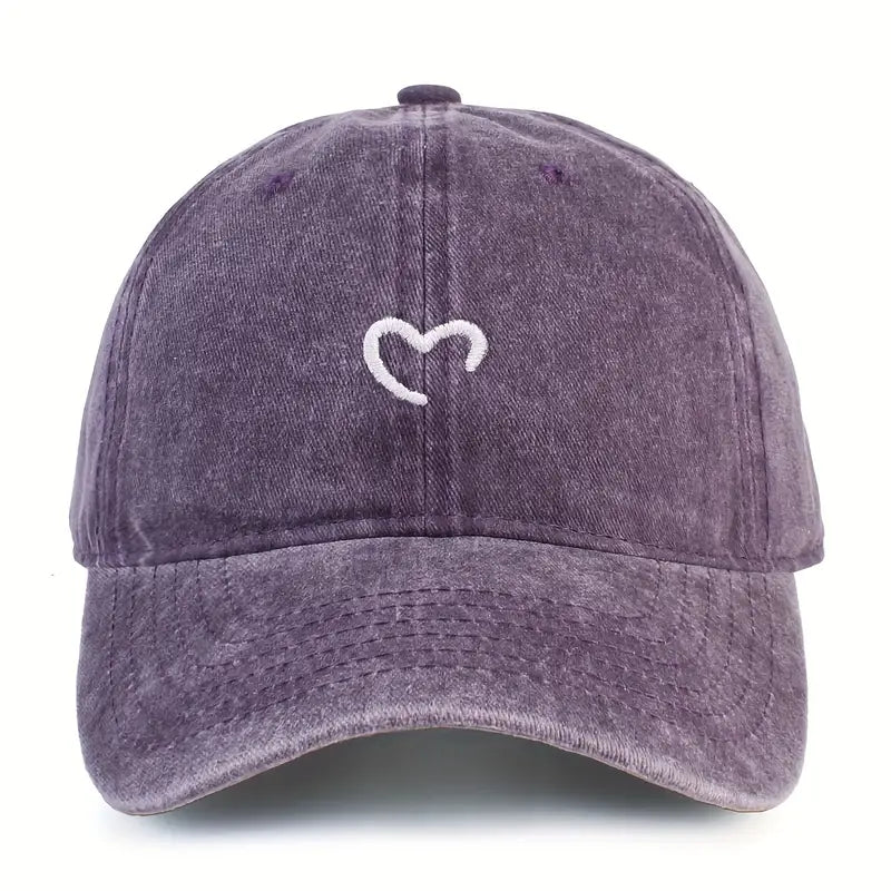 Marlia - Embroidered Heart Stitched Cap