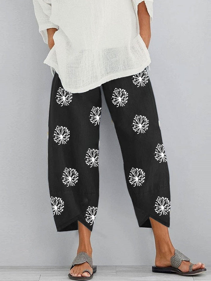 Jolissa - Dandelion Print Cropped Pants
