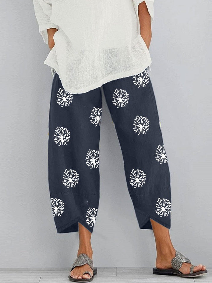 Jolissa - Dandelion Print Cropped Pants