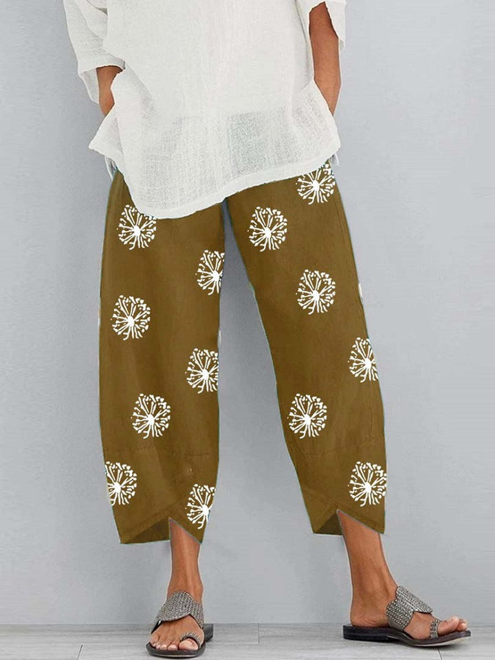 Jolissa - Dandelion Print Cropped Pants
