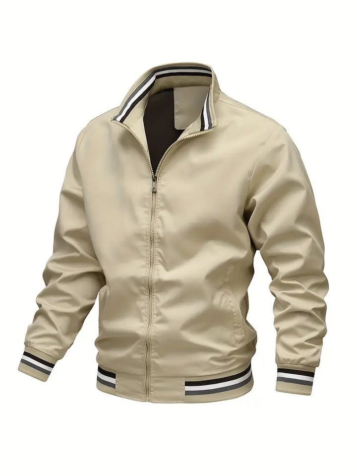 Stanton - Casual Stand Collar Zip Up Jacket