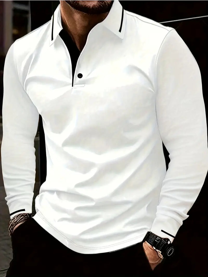 Karunaratne - Stylish Long Sleeve Polo Shirt