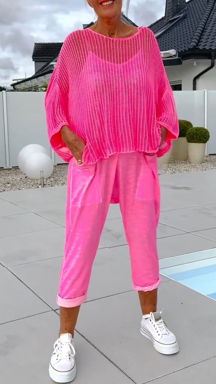 Spanou - Casual Jumpsuit And Hollow Smock