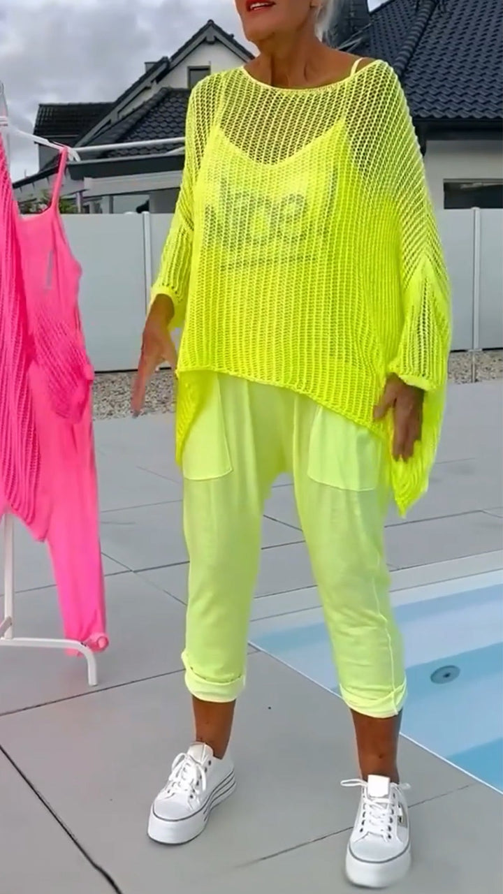 Spanou - Casual Jumpsuit And Hollow Smock