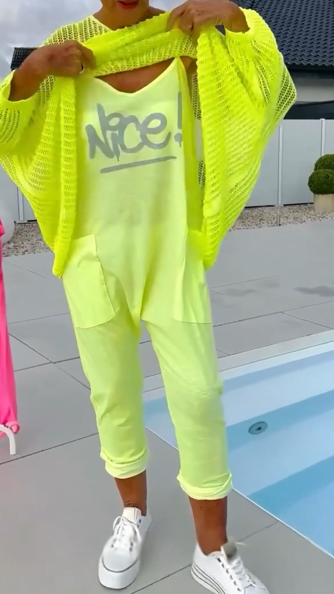 Spanou - Casual Jumpsuit And Hollow Smock