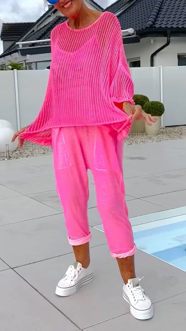 Spanou - Casual Jumpsuit And Hollow Smock