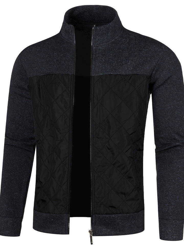 Grzegorz - Long Sleeve Knitted Jacket With Zip Up