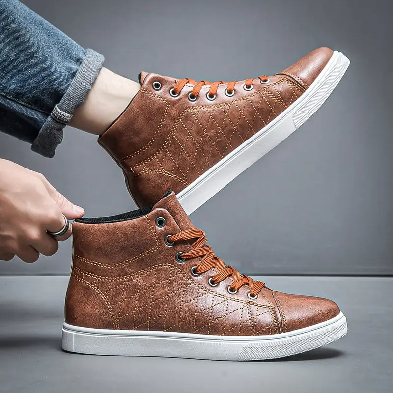 Gayle - Casual Plaid Mid-Top Sneaker