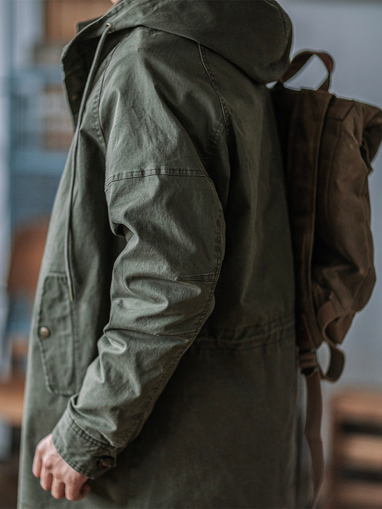 Ragnar - Vintage Millitary Style Hooded Jacket