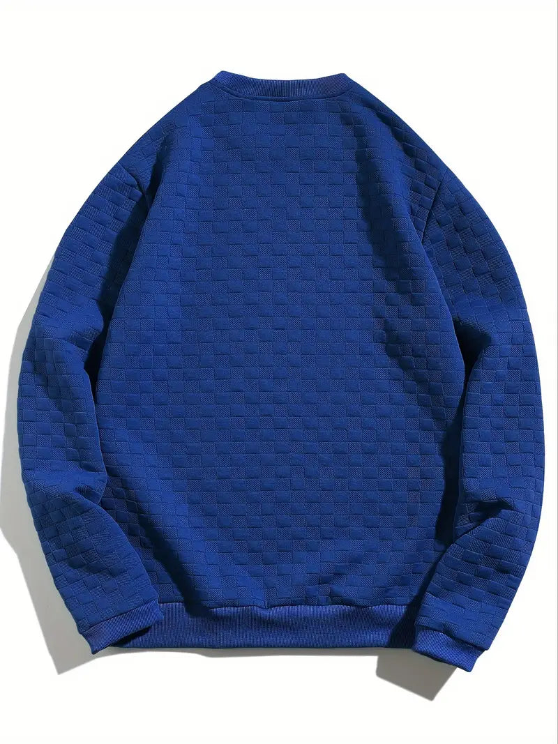 Lister - Casual Long Sleeve Checkered Sweater