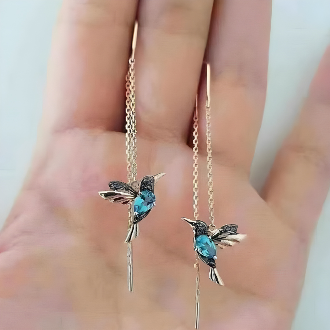 Arsenija - Earrings With Hummingbird
