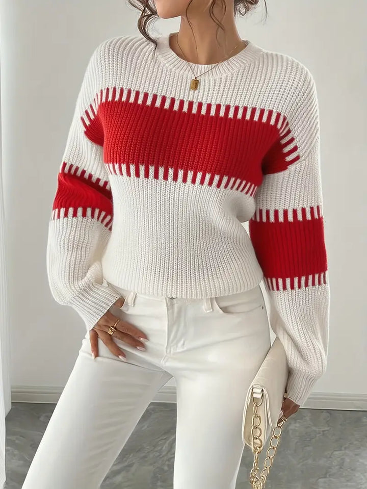 Gyneth - Long Sleeve Sweater With Round Neck