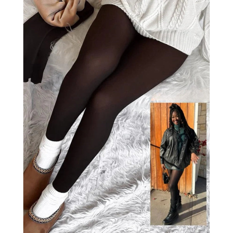 Valesia - Fleece Lined Translucent Tights