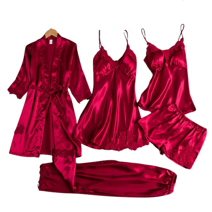 Audrey - 5 Piece Satin Set