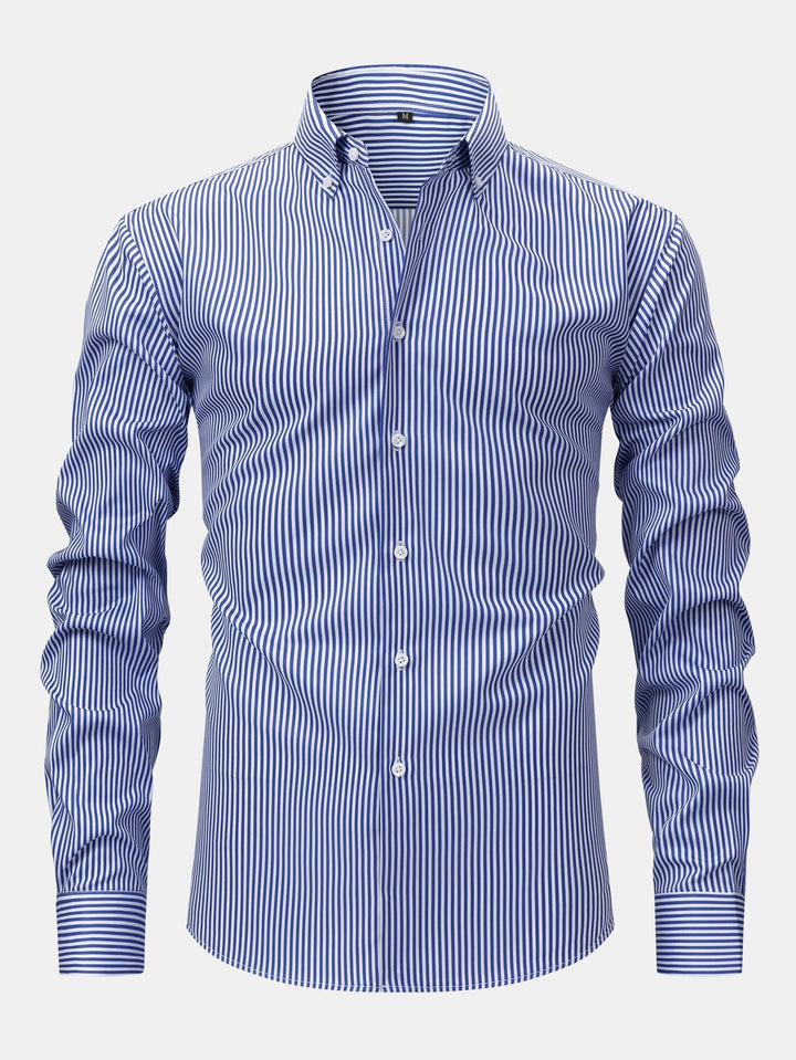 Corey - Long Sleeved Striped Shirt With Button